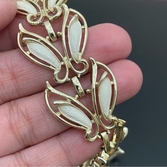 Vintage SARAH COVENTRY Gold-tone Butterfly Link Bracelet 30.6g - Picture 10 of 12